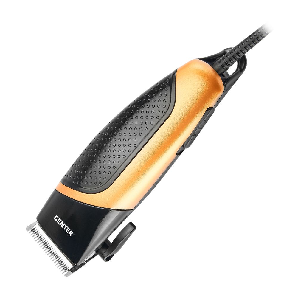 Машинка для стрижки волос CENTEK CT-2103 (черный/желтый) высококач. сталь, насадки, эргономичный дизайн мощн. 12 Вт Машинка для стрижки волос CENTEK CT-2103 (черный/желтый) высококач. сталь, насадки, эргономичный дизайн мощн. 12 Вт