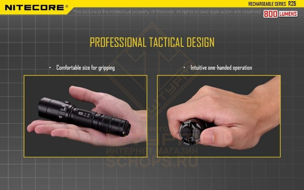 Фонарь Nitecore R25 с док станцией