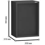 Сейф мебельный DELI "ET564" ключевой замок, 350х310х500 мм, 16,9 кг, черный