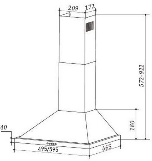 Кухонная вытяжка MAUNFELD Line T 50