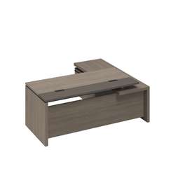 Стол руководителя с кабель-каналами с брифинг-приставкой боковой левый РС 129 ДЧ/ЛС