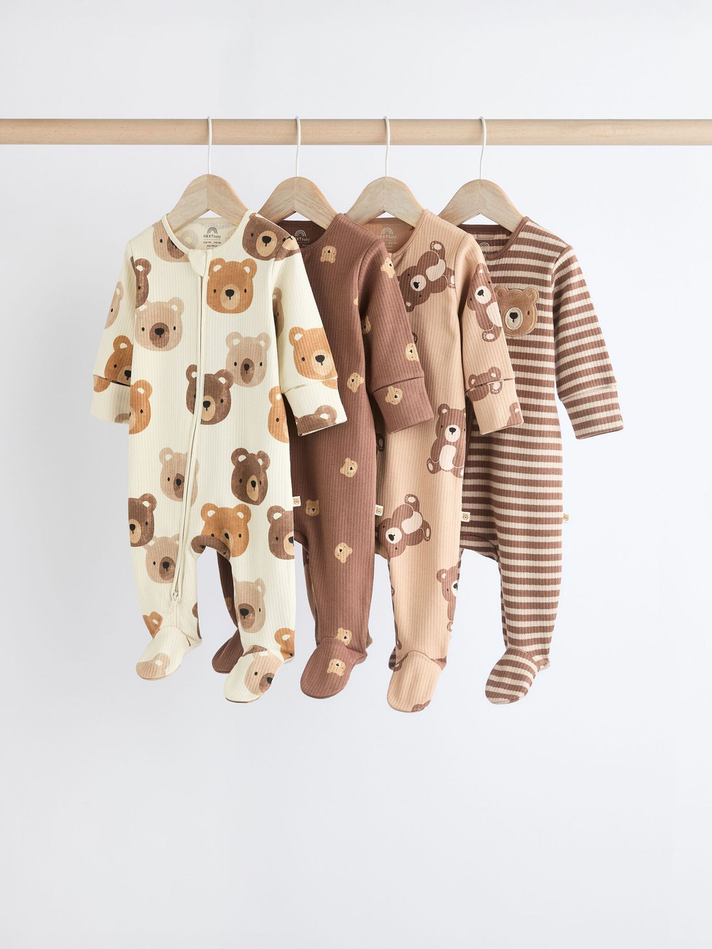 Комбинезон / Cлип для малышей Next 935-776, 5 шт., Светло-коричневый, Коричневый