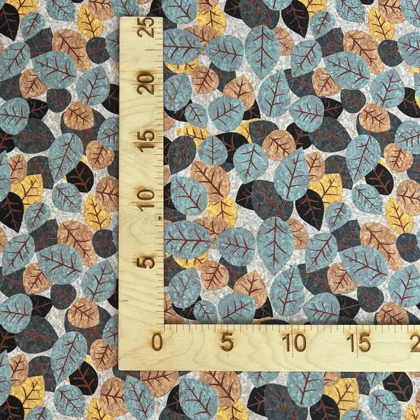 НОЯБРЬСКИЕ ЛИСТЬЯ, СЕРЫЙ - 100% хлопок 2