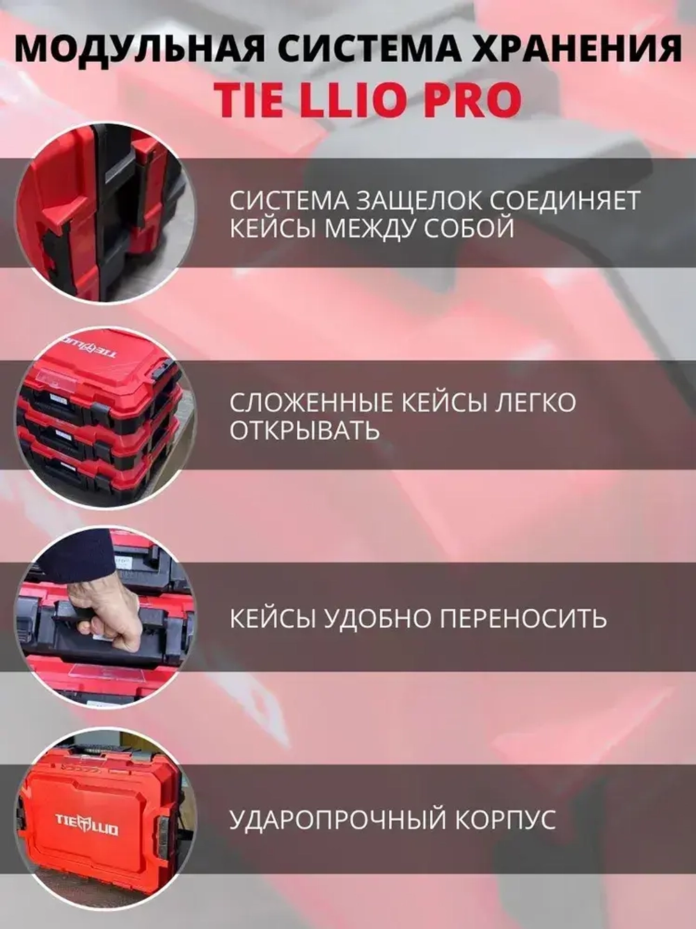 Набор 2в1 аккумуляторного инструмента TIELLIO: УШМ, Гайковерт бесщеточные 2 АКБ LI-ION 6Ач