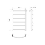Полотенцесушитель MIXLINE CAPELLA  80х50 (1/2'' ВР, 6 перекладин) водяной