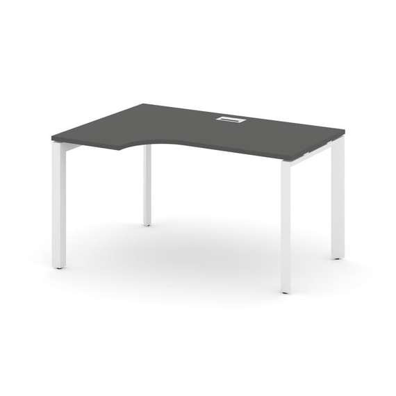 Style Project Стол рабочий эргономичный SN-59P.SPA-021(L) Антрацит/Металл Белый/Белый Заглушка 1380*