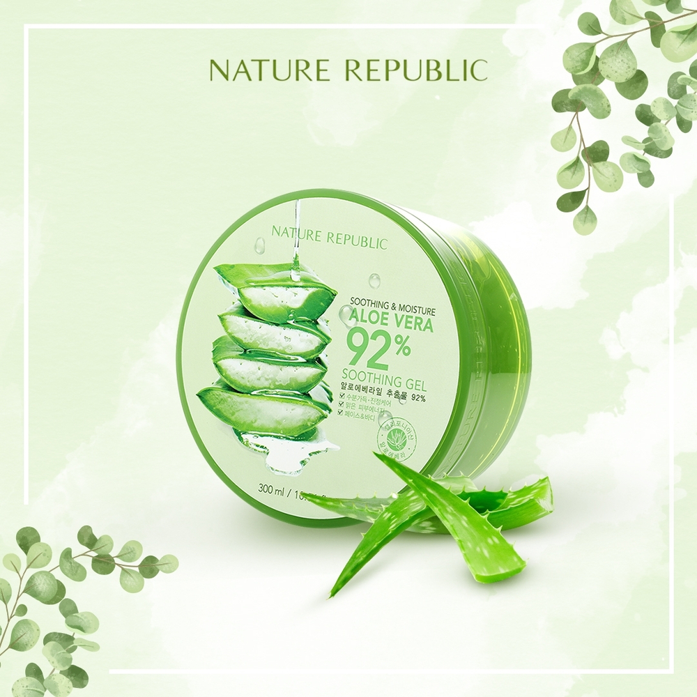 Nature Republic. Многофункциональный увлажняющий гель для лица и тела Aloe Vera 92% Soothing Gel