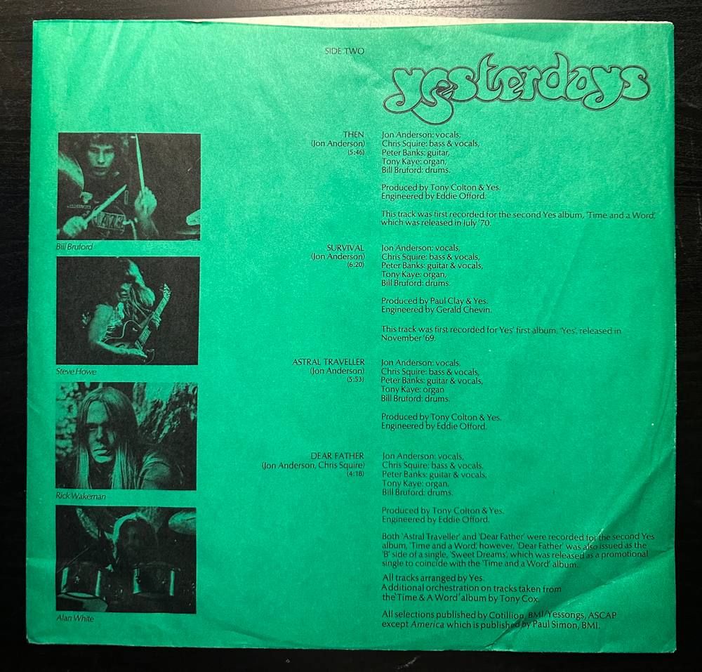 Yes- Yesterdays (США 1975г.)