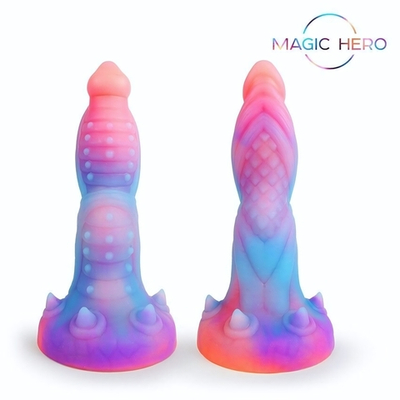 Светящийся в темноте фантаийный стимулятор - 21 см. (Цвет: разноцветный)