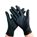Перчатки нитриловые смотровые нестерильные неопудренные размер XL черный 50 пар