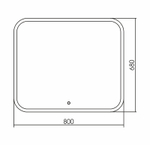 Зеркало Grossman Comfort 80 680680 с подсветкой с сенсорным выключателем