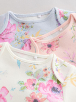 Боди с коротким рукавом для малышей Next E19-739, 3 шт., Молочный, Белый, Голубой