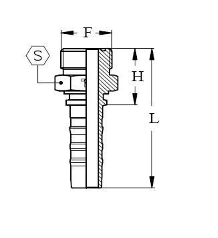 Фитинг DN 32 ORFS (Ш) 1.11/16 CS