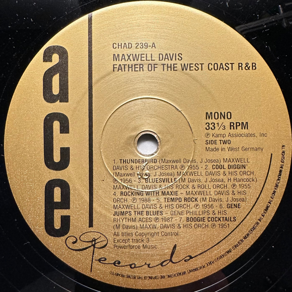 Maxwell Davis - Father Of The West Coast R & B (Геомания 1988г.)