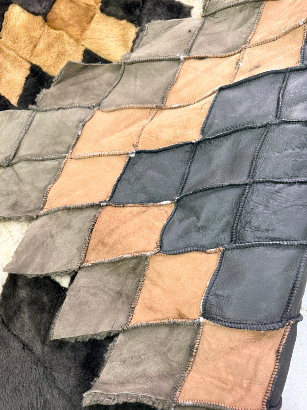 Покрывало меховое ковер из шкуры овчины