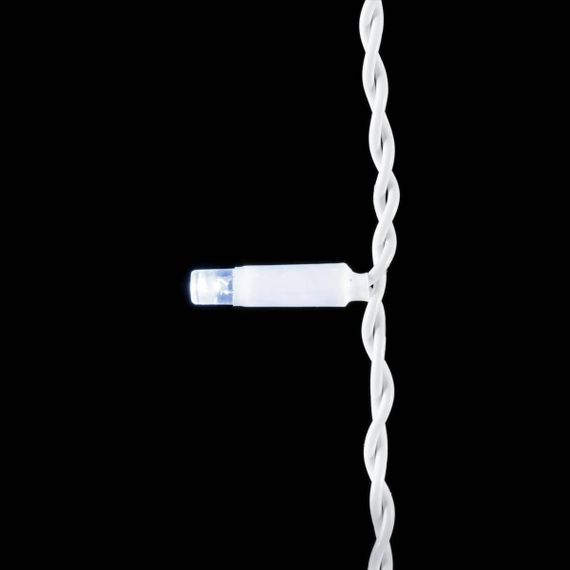 Светодиодная бахрома с колпачком 3,2 x 0,9 м белая 220В, 180 LED, провод белый ПВХ, IP65 (PIL180CAP-8-2W)