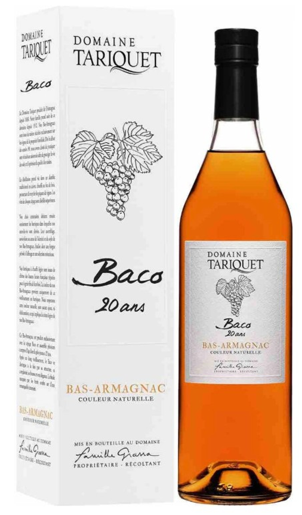 Арманьяк Domaine Tariquet, Baco 20 ans, Bas-Armagnac AOC, 0,7 л