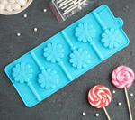 Форма для леденцов «Ромашка», 9,5х24х1 см, 6 ячеек (d=3,8 см),