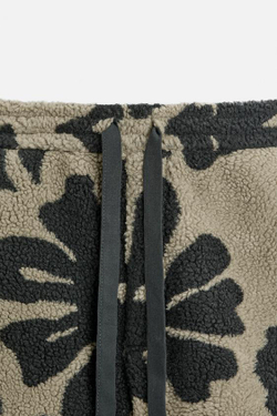 ZARA X NANUSHKA ЖАККАРДОВЫЕ БРЮКИ ИЗ ИСКУССТВЕННОЙ ШЕРСТИ, ЗЕЛЕНЫЙ