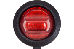 Клавишный выключатель REXANT круглый 12V 16А (3с) ON-OFF красный с подсветкой (RWB-224, SС-214) 36-2590