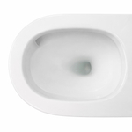 Унитаз подвесной безободковый WAVE RIFL Tornado3.0, сид. дюропласт, м/л, быстр, БЕЛЫЙ глянец (L)