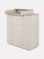 Комод RANT "LEVI" 80 см 5 ящиков с органайзером (арт.128) Crystal Beige