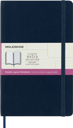 Блокнот Moleskine Classic Soft DOUBLE (NB313SB20) 13х21см линейка/нелинованный мягкая обложка синий