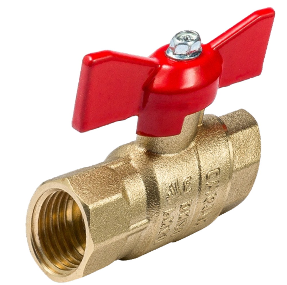 Кран шаровой 1/2 ВР/ВР DN15 PN40 (Ручка - Бабочка)