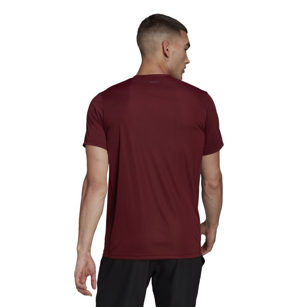 Футболка мужская теннисная Adidas Club Tee M - shadow red/acid red