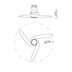 9065 Люстра-вентилятор GROENLAND