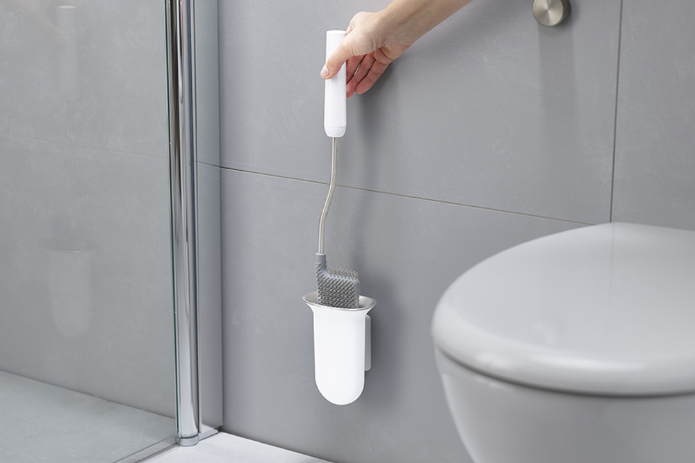 Ершик для унитаза подвесной flex steel, белый