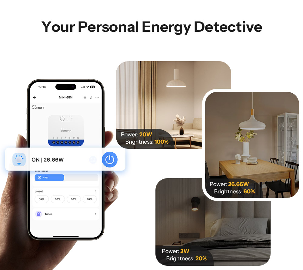 Димер SONOFF MINI-DIM WIFI