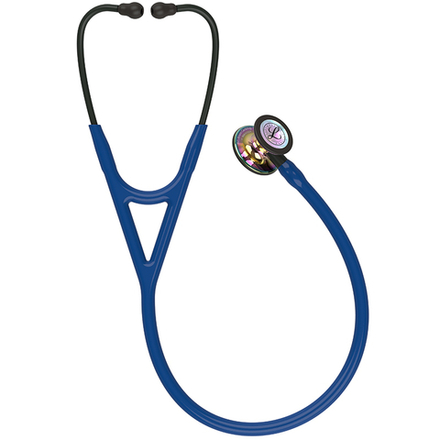 Стетоскоп Littmann Cardiology IV, небесно-голубой, радужная акустическая головка, черный ствол (6242)