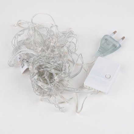 ULD-B2005-048-DTA PINK IP20 Бахрома светодиодная. 2м. 48 светодиодов. Розовый свет. Провод прозрачный. ТМ Uniel