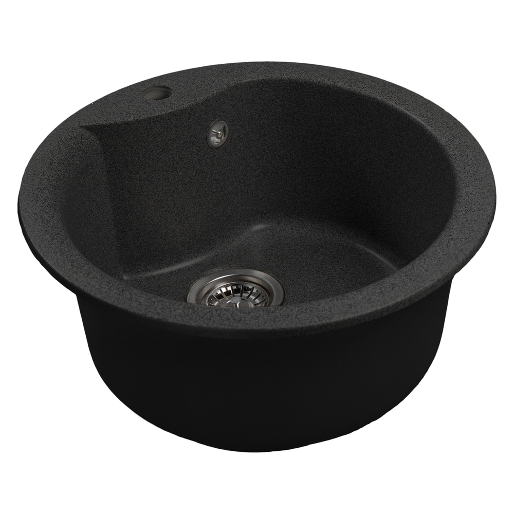 Мойкa ML-GMS101 СТАНДАРТ круглая, черный (308), 480 мм (глуб. чаши 190)