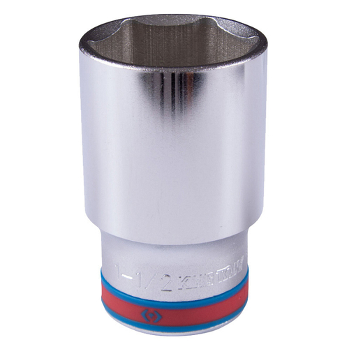 KING TONY (423548S) Головка торцевая глубокая шестигранная 1/2", дюймовая 1-1/2"