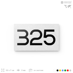 Номер на дверь 325, табличка на дверь для офиса, квартиры, кабинета, аудитории, склада, белая 120х70 мм, Айдентика Технолоджи