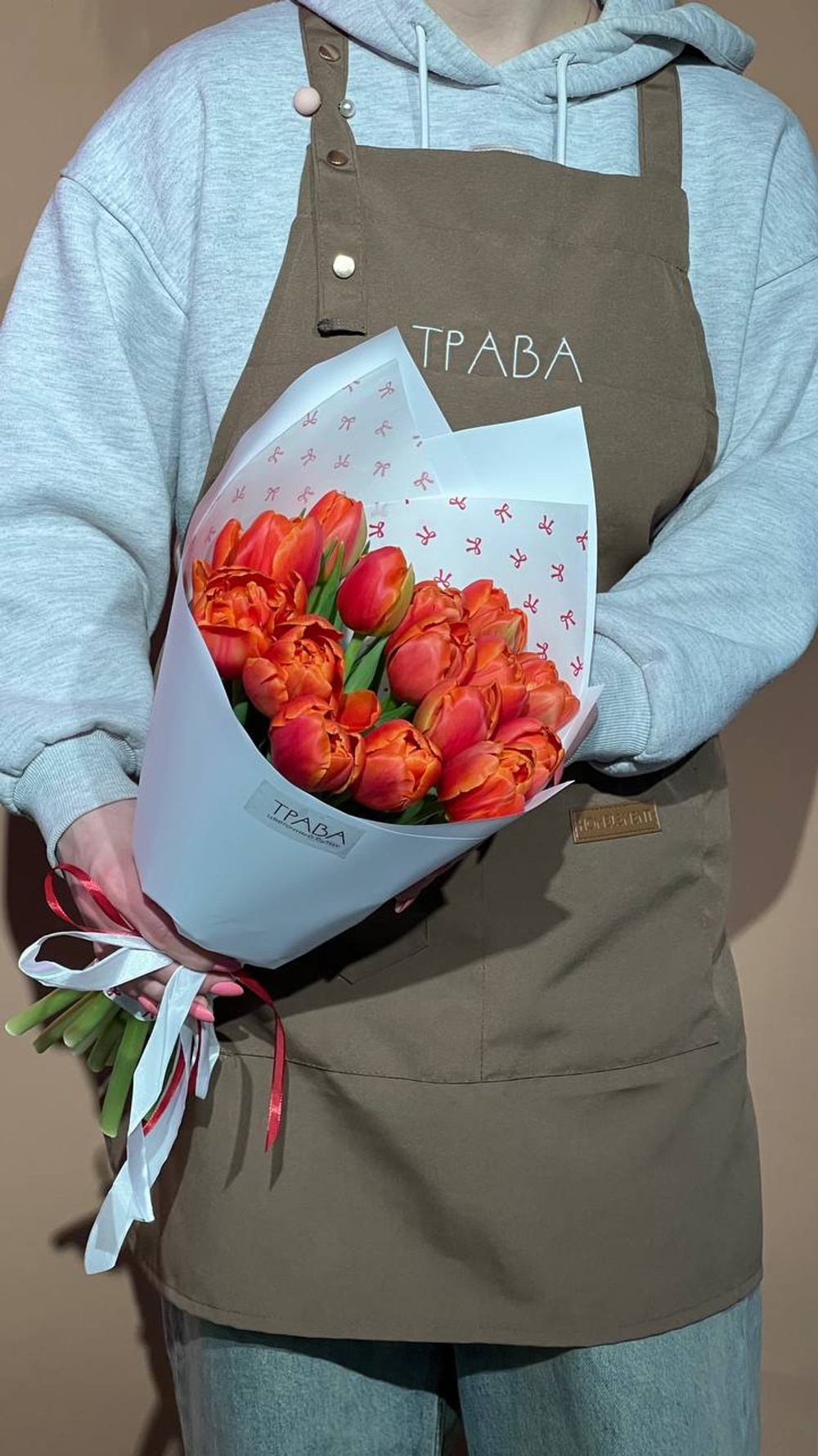 Букет "Яркая весна", Тюльпаны 15шт