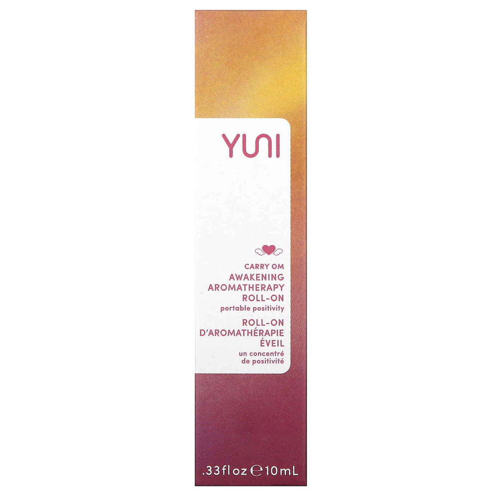 Yuni Beauty, Carry OM, пробуждающая ароматерапия, с шариковым аппликатором, переносной позитив, 10 мл (0,33 жидк. унции)