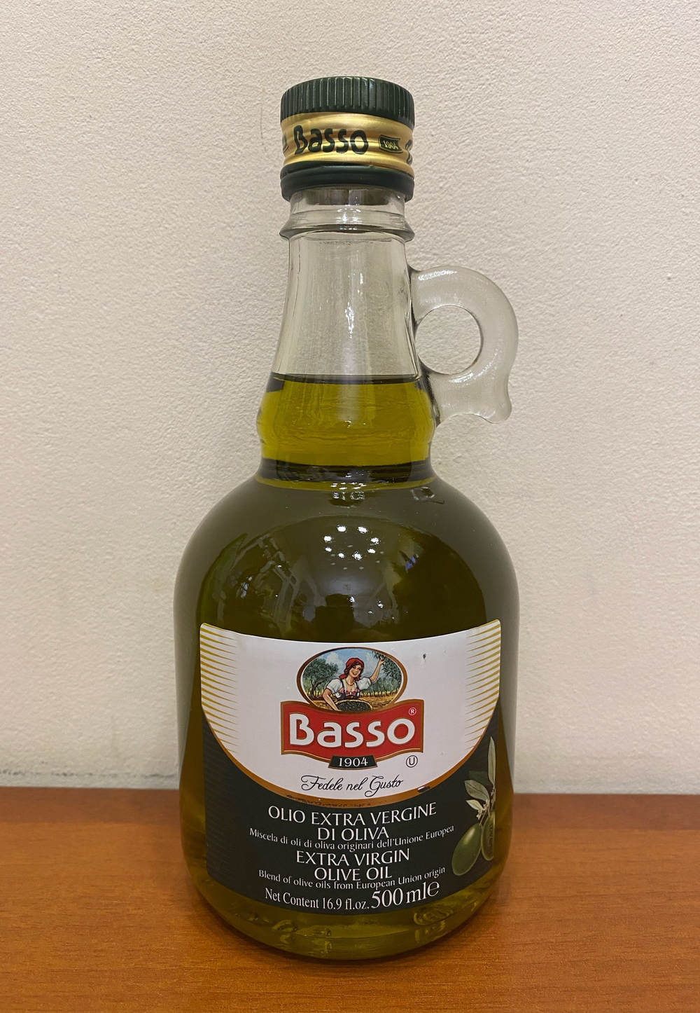 Оливковое масло BASSO Extra Virgin Amfora, 500 мл, Италия