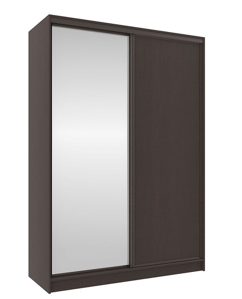 Шкаф-купе двухдверный с зеркалом 1600 Домашний Венге
