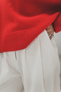 Пуловер Zoe из кашемира с мериносом красного цвета