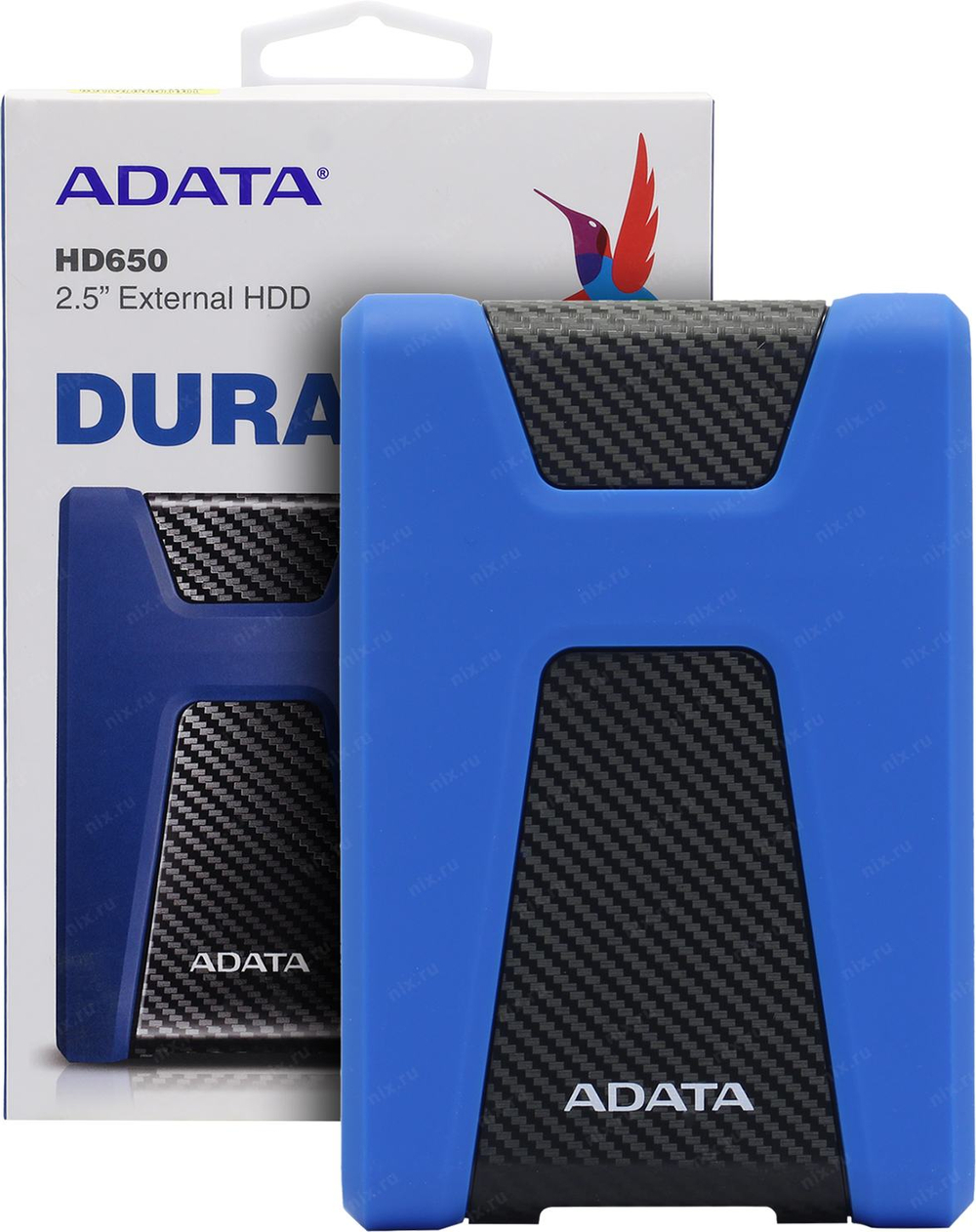 Внешний жесткий диск ADATA HD650 Blue USB3.1 Portable 2.5" HDD 1Tb EXT (RTL)