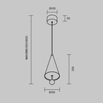 Подвесной светодиодный светильник Maytoni Bell MOD534PL-L11B3K