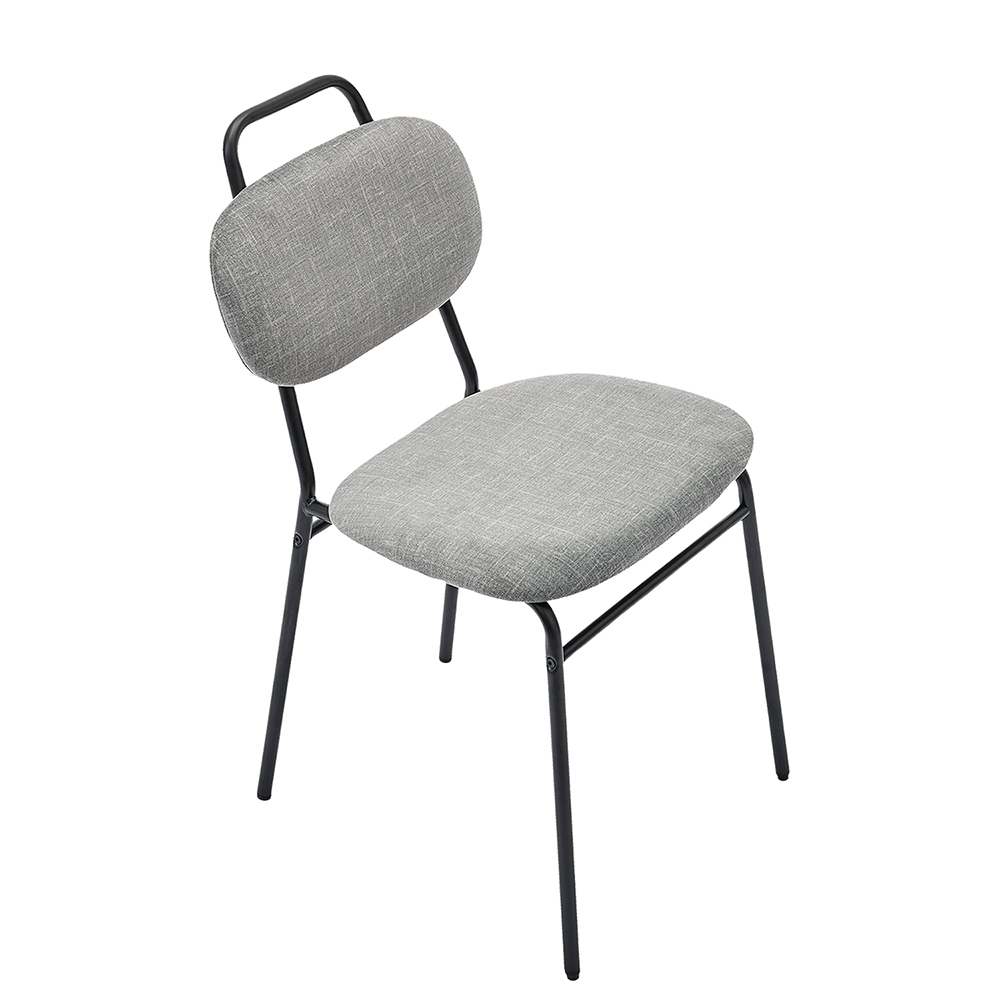 Стул MOLLY разборный черный каркас серое сиденье