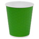 Стакан одноразовый бумажный 250/273 мл, D 80 мм, двухслойный, "Соты", зеленый, КОМПЛЕКТ 50 шт., холодное/горячее, WELDAY (ВЭЛДЭЙ), 702703