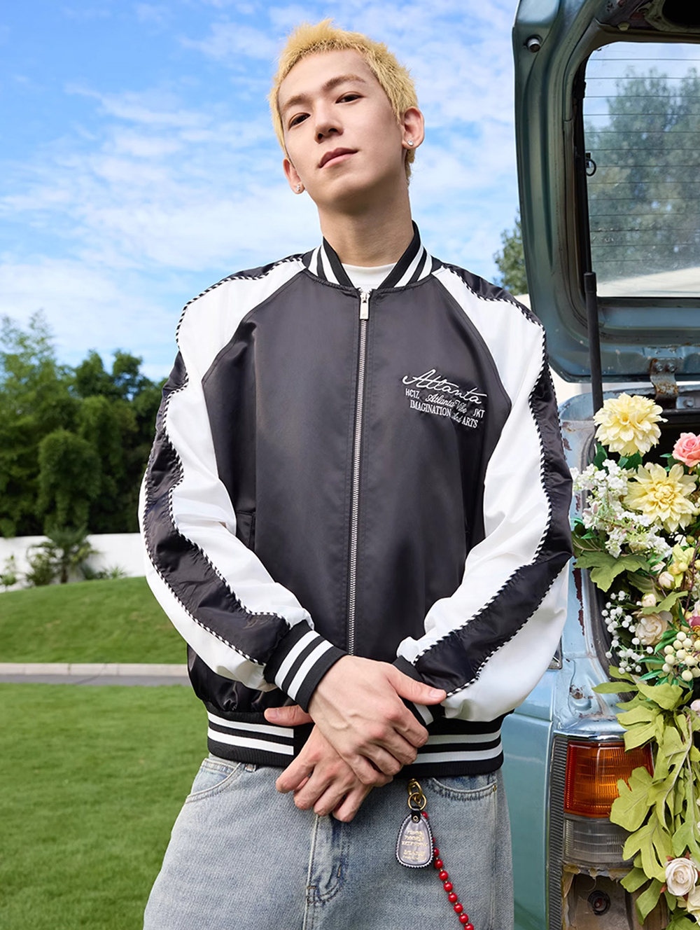 Бомбер HARSHandCRUEL "Atlanta Flow" Track Varsity Jacket