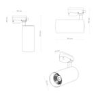 DK6454-BK Трековый светильник SOLID KOPER, 145мм, d70, 220V, LED 4000K, 24W, IP20, черный, алюминий