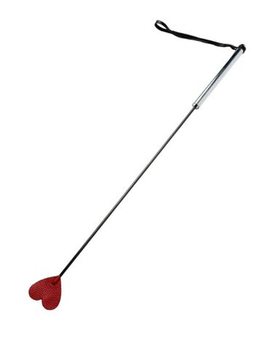 Стек «Сердце» с металлической ручкой и красным шлепком - 67 см. (Цвет: красный)