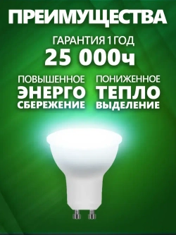 Лампа светодиодная MR16 GU10, 15Вт 6400K холодный свет, SAFFIT SBMR1615 55223, 5 шт